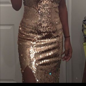 GOLD PROM DRESS